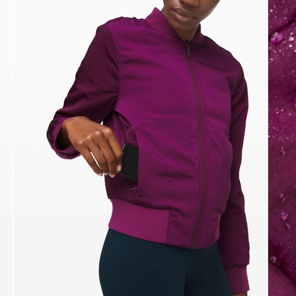 Lululemon Non-Stop Bomber Jacket *Reversible Marvel Purple Color - Picture 4 of 15